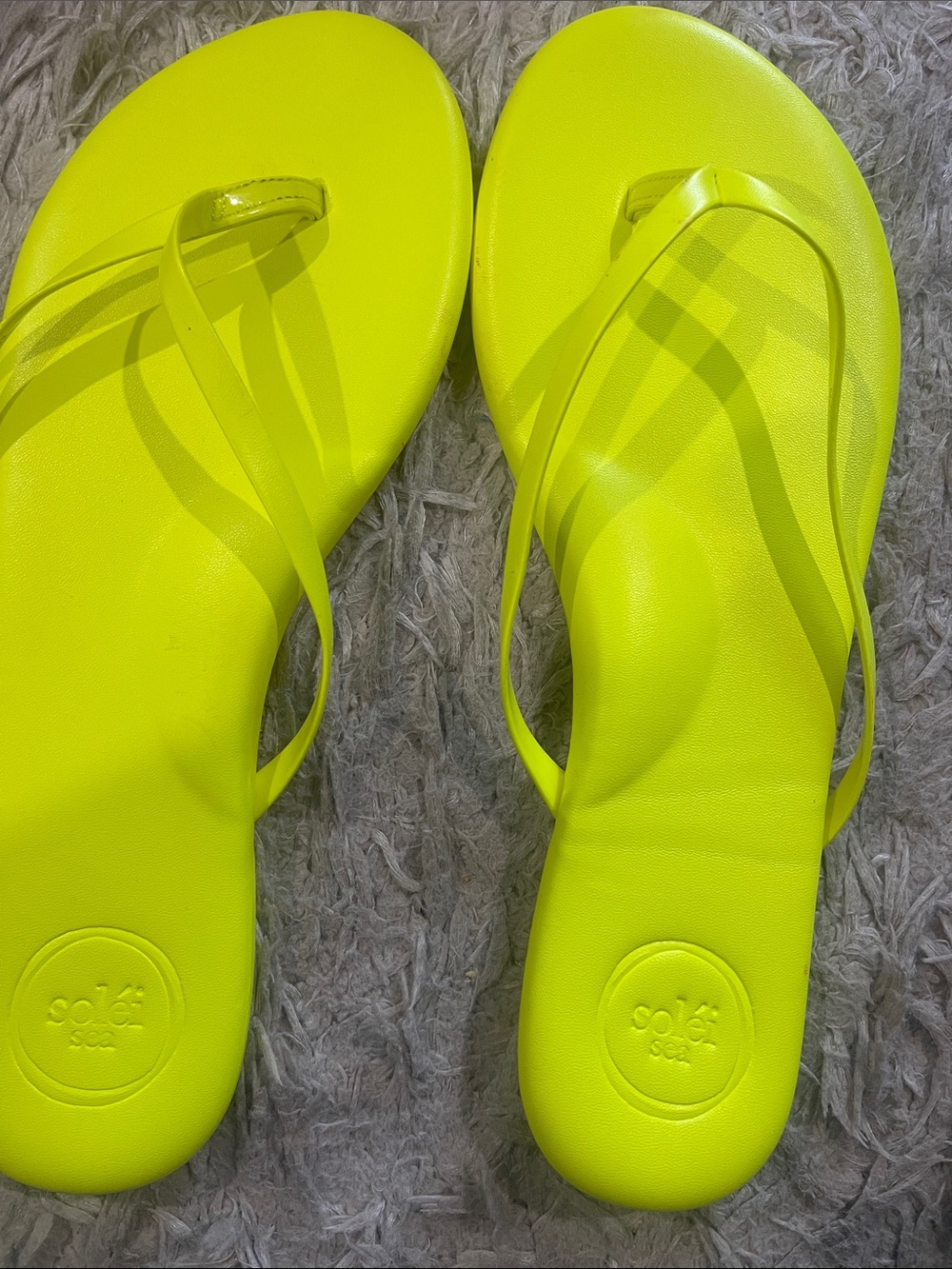 Women's Solei Sea Neon Yellow Slim-Strap Sandals